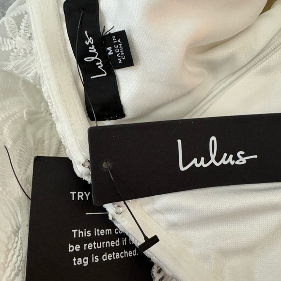 Lulus Elevated Sensation White 3D Floral Embroidered Midi Dress M - Picture 8 of 15